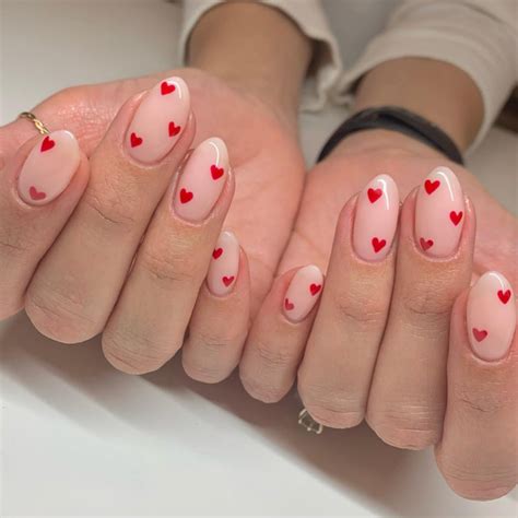 heart on acrylic nails|simple heart nail designs.